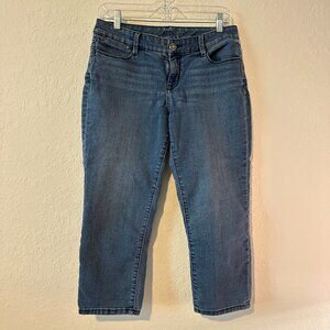 The Limited 6 Crop 312 Stretch Denim Jeans Mid Rise Distressed